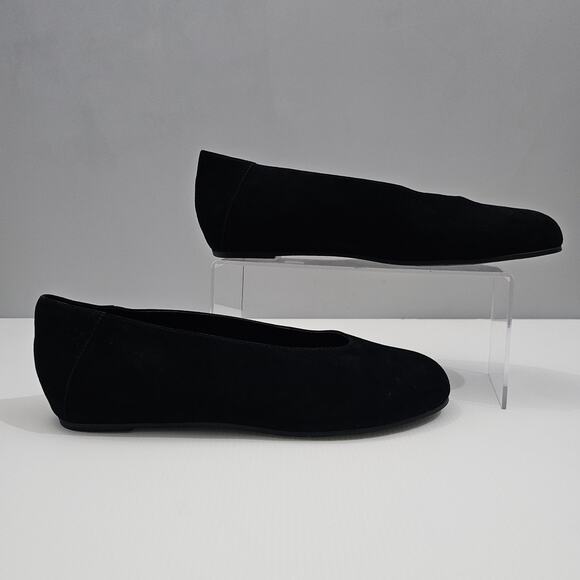 NEW Eileen Fisher Una 2 Flat Womens 10 Black Suede Slip On Hidden Wedge Comfort - Picture 3 of 13
